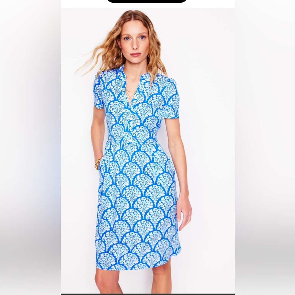 NWT Boden Blue and White Naomi Dress